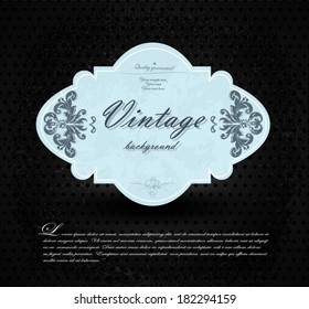 vintage background with label
