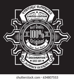 Vintage background label style Design Template,Vector Illustration