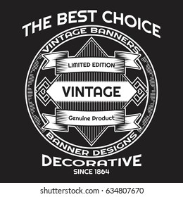 Plantilla de diseño de estilo de etiqueta de fondo de vintage,Ilustración de vectores