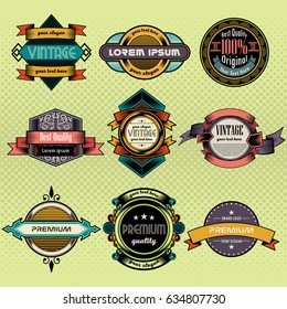 Vintage background label style Design Template,Vector Illustration