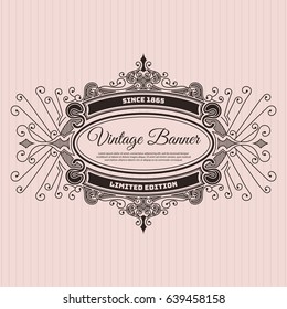 Vintage background label style Design Template,Vector Illustration