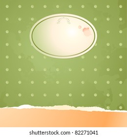 Vintage background with label, vector illustration