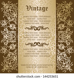 Vintage background with lace decoration. Can be used as a menu. Original design