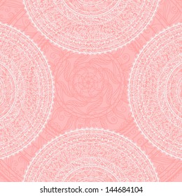 Vintage background with lace ornament - vector