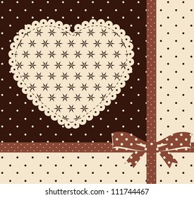 Vintage background with lace ornaments. Vector illustration for Valentine's day