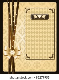 Vintage background with lace ornaments. Vector