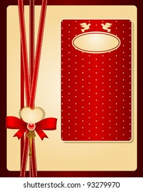Vintage background with lace ornaments. Vector