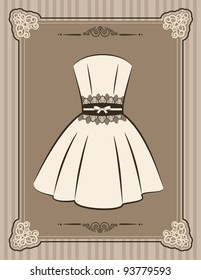 Vintage background with lace ornaments. Vector