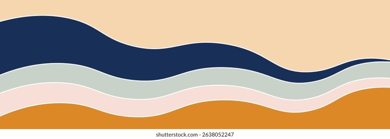 Vintage background with landscape, abstract mountains, suitable for your design templates such as posters, banners, book covers. Vector illustration Eps10