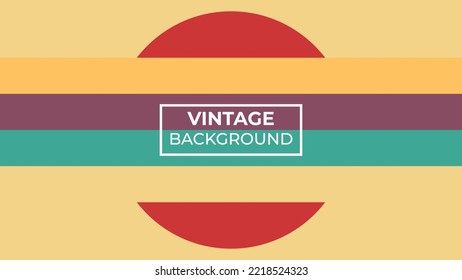 vintage background is light yellow, teal, and behind there is an orange circle. eps 10. easy edit

