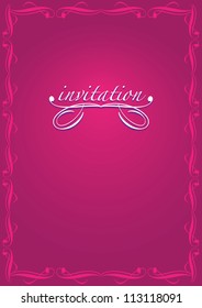 Vintage background luxury frame invitation card. Vector style.