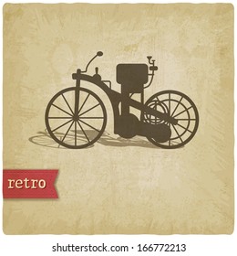 Vintage background with motorcycle - vector illustration