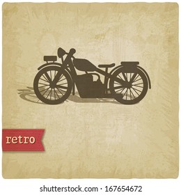 Vintage background with motorcycle - vector illustration