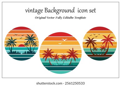 Vintage background nature silhouette style vector illustration.