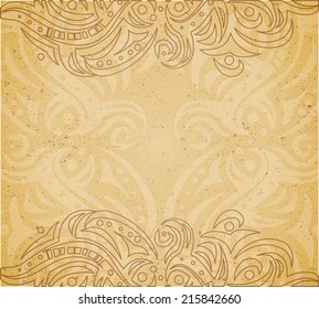 Vintage background with ornament. 