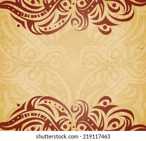Vintage background with ornament. 