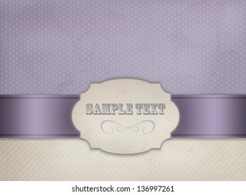 Vintage background with ornament frame. Vector illustration