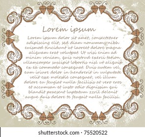Vintage background with ornamental border