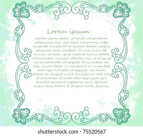 Vintage background with ornamental border