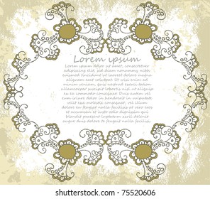 Vintage background with ornamental border