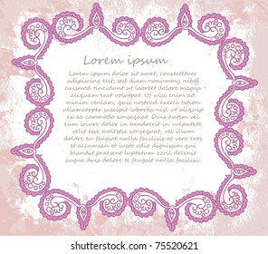 Vintage background with ornamental border