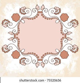 Vintage background with ornamental border