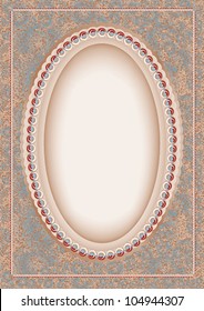 Vintage background with ornamental frame.