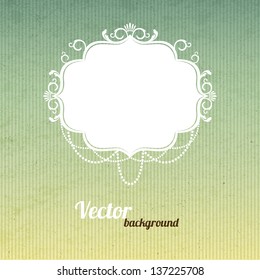 Vintage background with ornamental frame. Vector illustration, EPS10