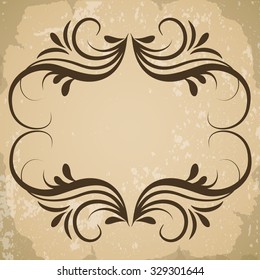 Vintage background with ornamental frame. Vector illustration, EPS10