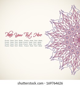 Vintage background with ornaments. Vector background.