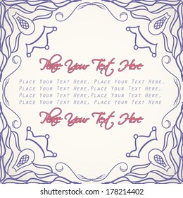 Vintage background with ornaments. Vector background.