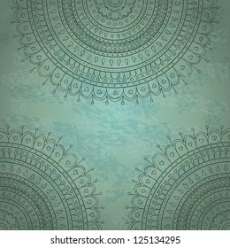Vintage background with ornaments. Vector mandala
