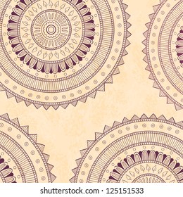 Vintage background with ornaments. Vector mandala