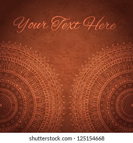 Vintage background with ornaments. Vector mandala.