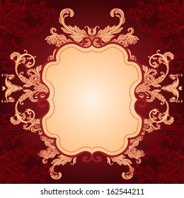 Vintage background ornate baroque pattern 
