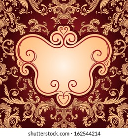 Vintage background ornate baroque pattern 