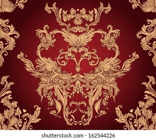 Vintage background ornate baroque pattern 