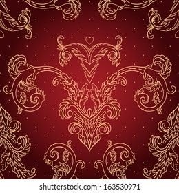 Vintage background ornate baroque pattern 