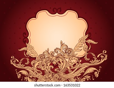 Vintage background ornate baroque pattern 