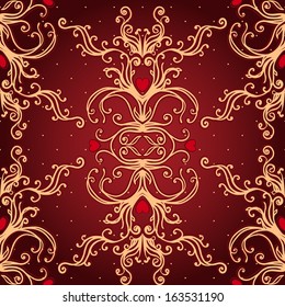 Vintage background ornate baroque pattern 