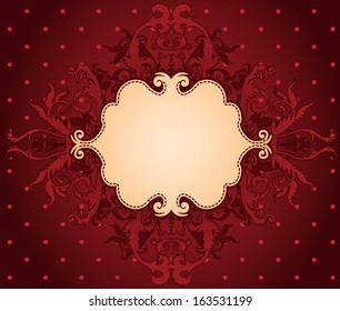 Vintage background ornate baroque pattern 