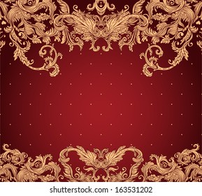 Vintage background ornate baroque pattern 