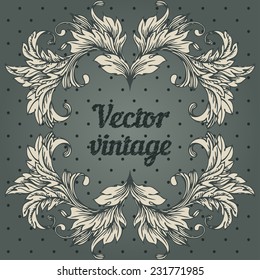 Vintage background ornate baroque pattern 