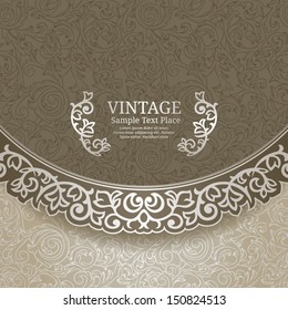 Fondo de época con bordes ornamentales