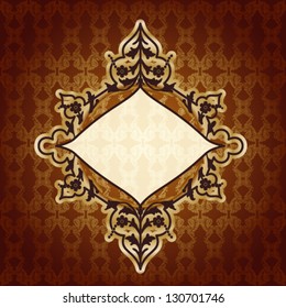 Vintage background with ornate frame