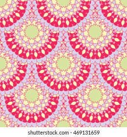 Vintage background pastel shades with ornament mandala.Can be used for packaging, invitations,  bag template, etc. Seamless pattern