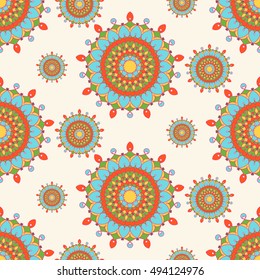 Vintage background pastel shades with ornament mandala. Template frame design for card. Can be used for packaging, invitations,  Valentine's Day decoration, bag template, etc. Decorative elements. 