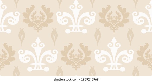 vintage background pattern on a beige background. Wallpaper texture for your design. Vector illustration