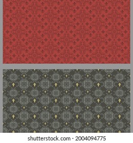 Vintage background patterns with floral elements. Set. Wallpaper. Seamless pattern, texture. Vector illustration