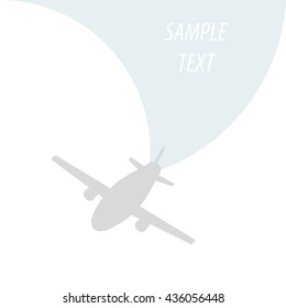 Vintage background with plane. Vector Illustration.